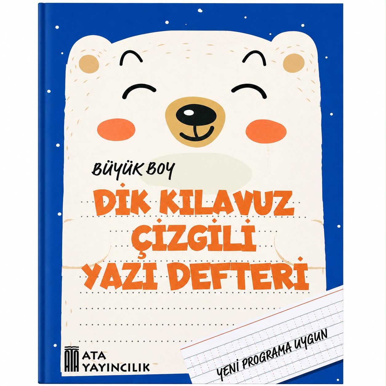 Kılavuz Çizgili Yazı Defteri Büyük Boy Dik Temel Harflerle Ata Yayıncılık