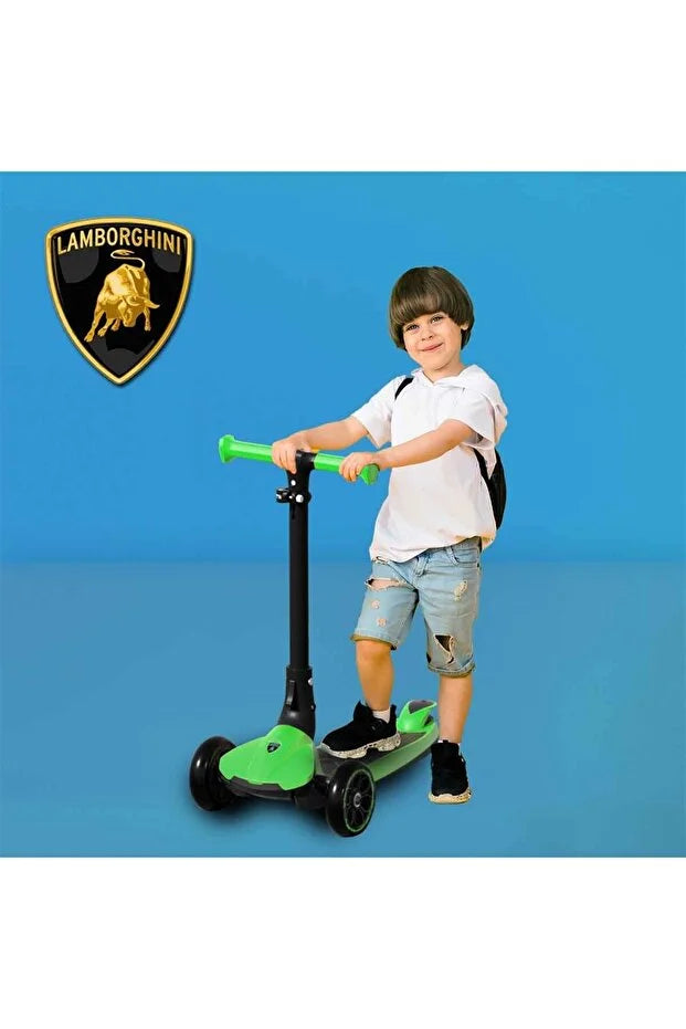 Lamborghini Yeşil Scooter Işıklı Tekerlek LB2005-5