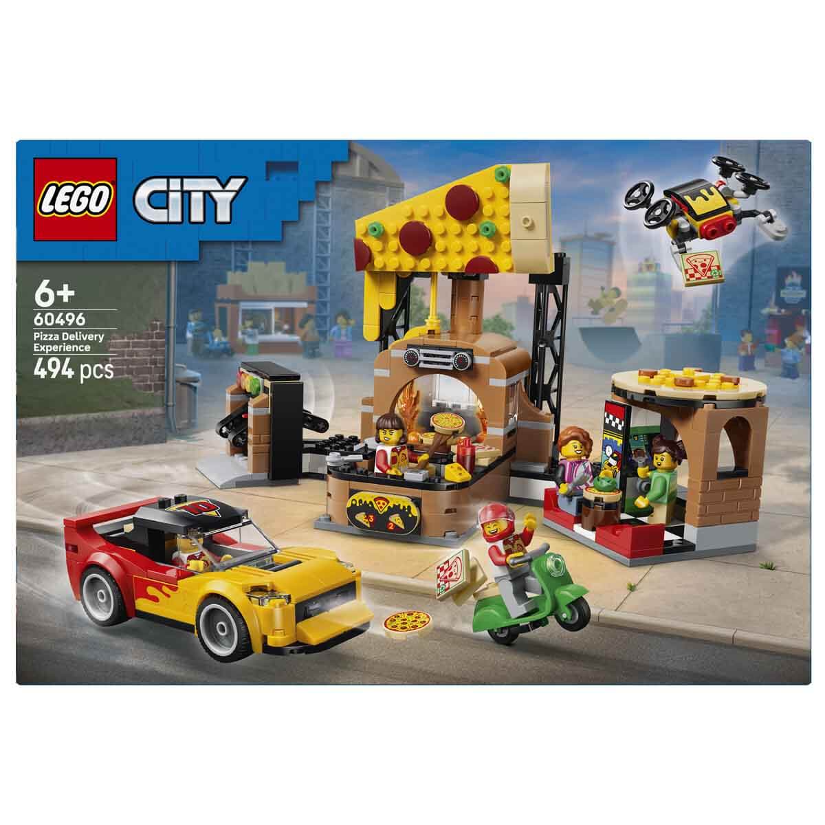 LEGO City Araçlarla Pizza Dağıtım Deneyimi 60496-1