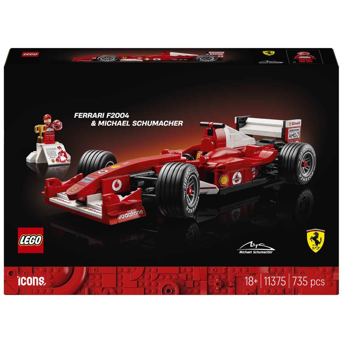 LEGO Icons Ferrari F2004 ve Michael Schumacher 11375-1