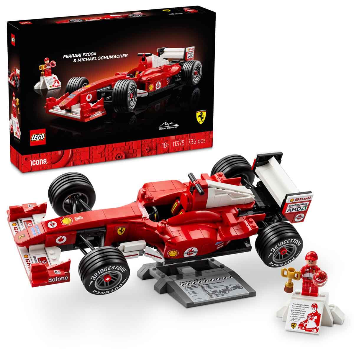 LEGO Icons Ferrari F2004 ve Michael Schumacher 11375-2