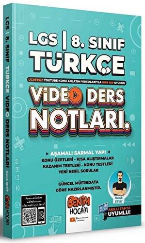 LGS 8. Sınıf Türkçe Video Ders Notları Benim Hocam Yayınları