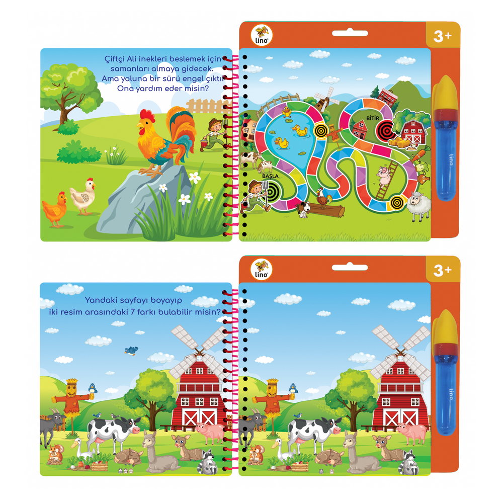Lino Boyama Kitabı Aqua Magic Book Çiftlik Sihirli TFL-1007-2