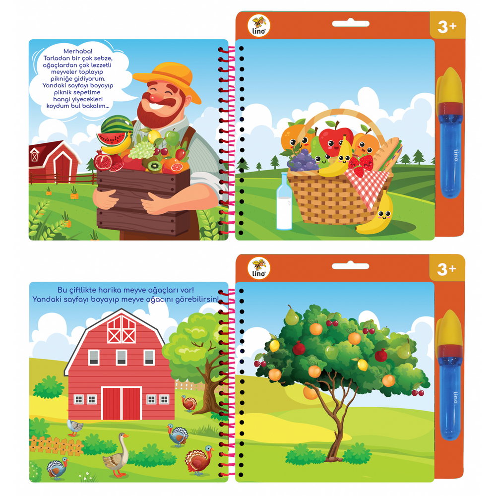 Lino Boyama Kitabı Aqua Magic Book Çiftlik Sihirli TFL-1007-3