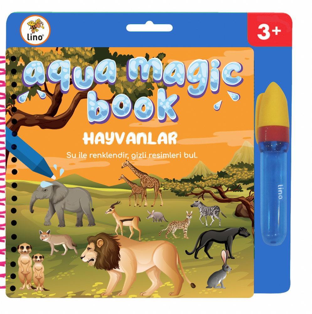 Lino Boyama Kitabı Aqua Magic Book Hayvanlar Sihirli TFL-1008-1