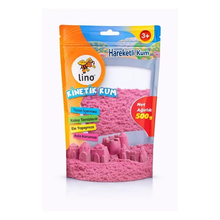 Lino Kinetik Kum 500 Gr Pembe Doypack-1