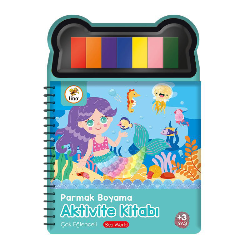 Lino Parmak Boyama Aktiite Kitabı Mermaıd-1