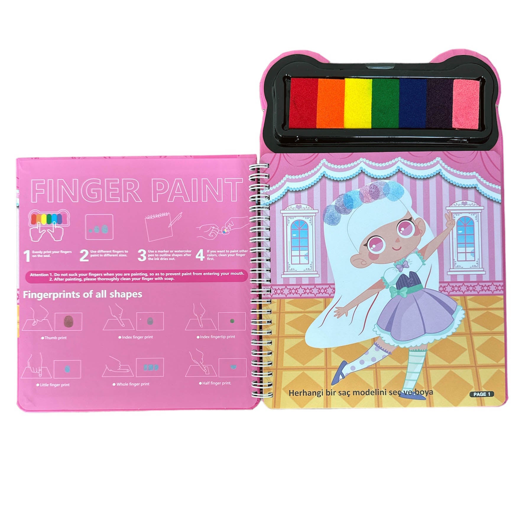 Lino Parmak Boyama Aktivite Kitabı Dress Up Lp-602