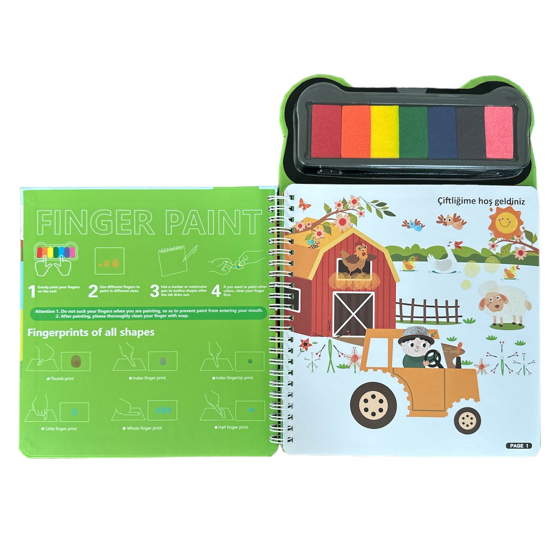 Lino Parmak Boyama Aktivite Kitabı Farm Lp-601