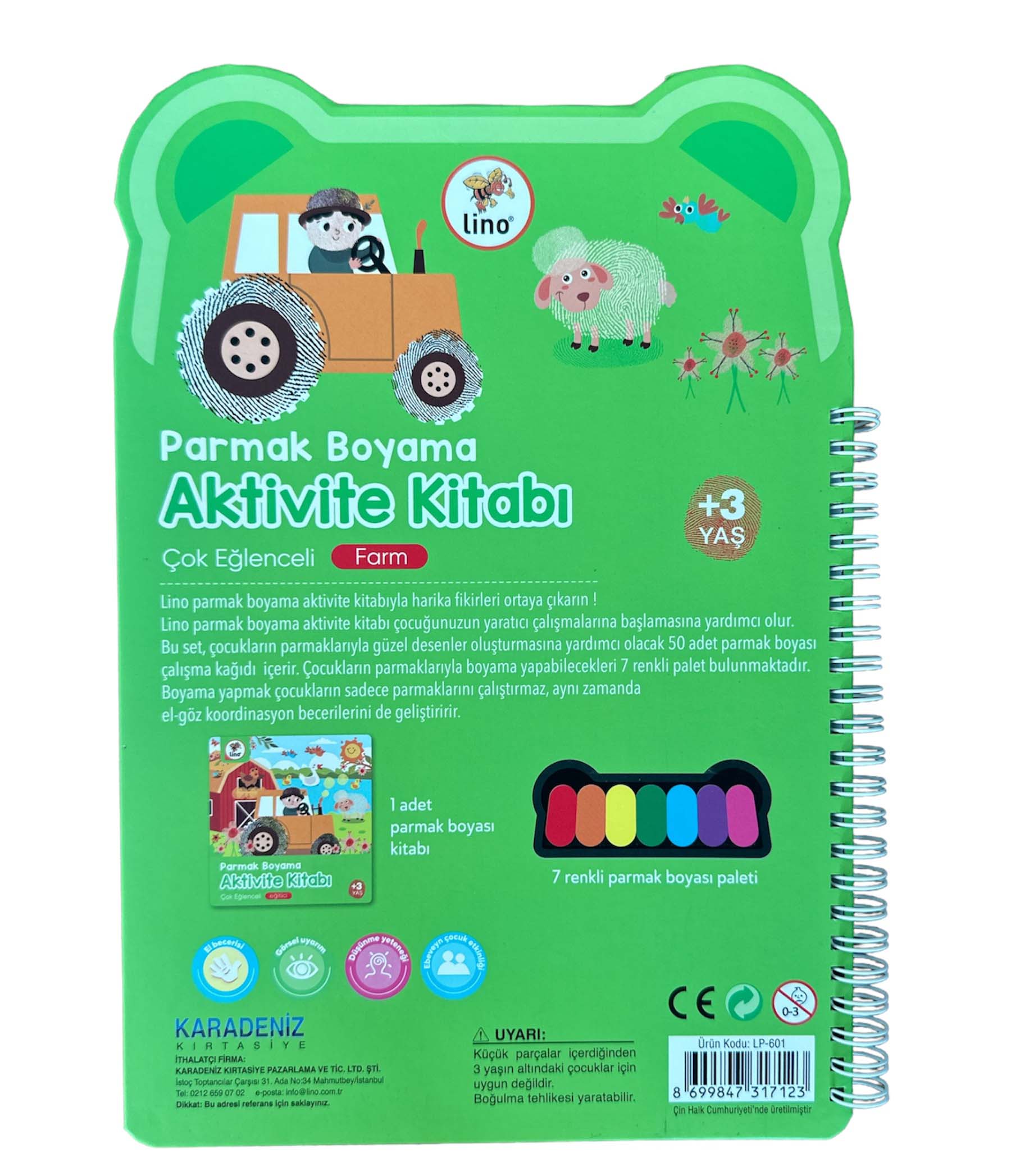 Lino Parmak Boyama Aktivite Kitabı Farm Lp-601-3