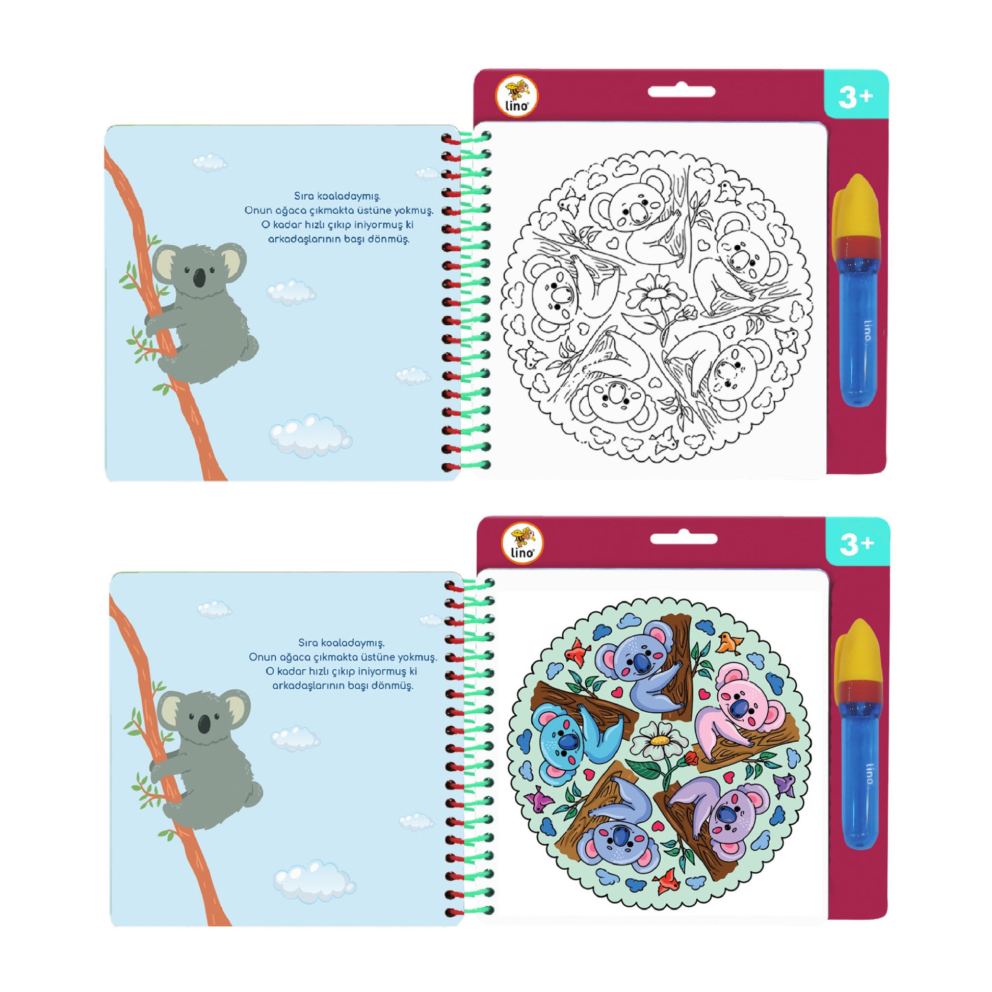 Lino Sihirli Boyama Kitabı Aqua Magic Book Mandala TFL-1003-2