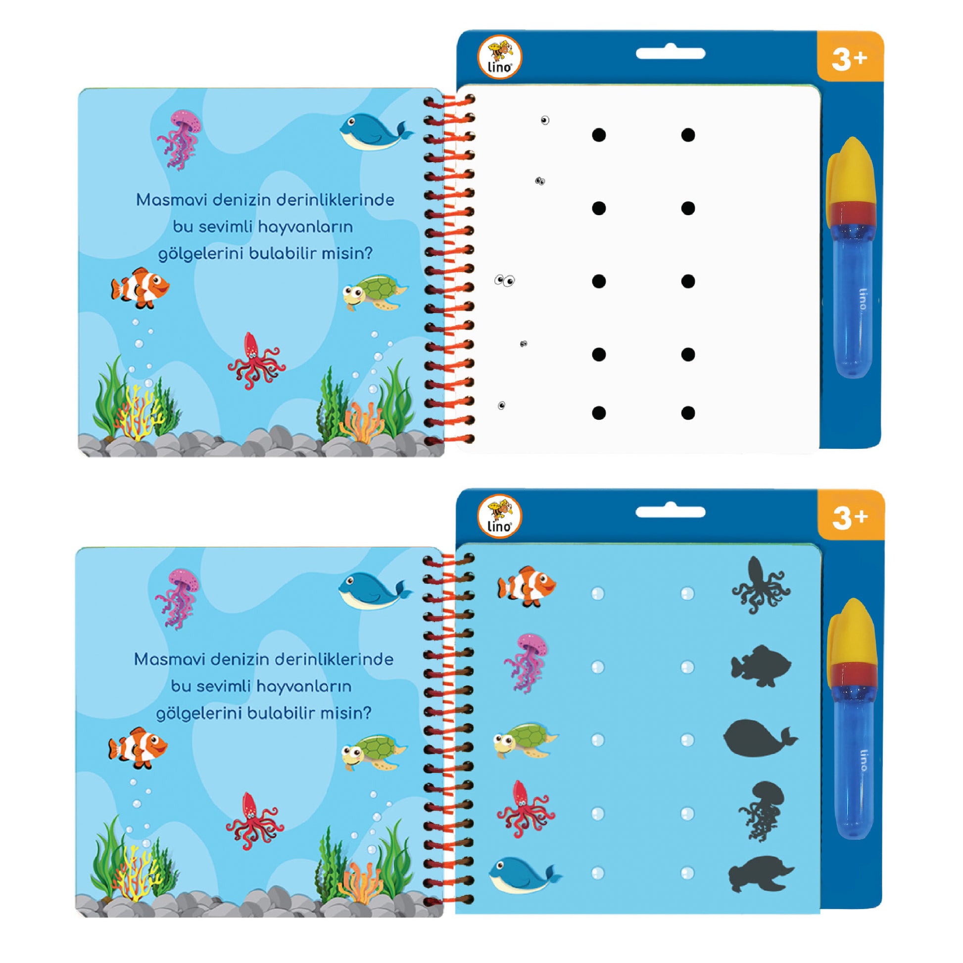 Lino Sihirli Boyama Kitabı Aqua Magic Book Oyunlar TFL-1002-3