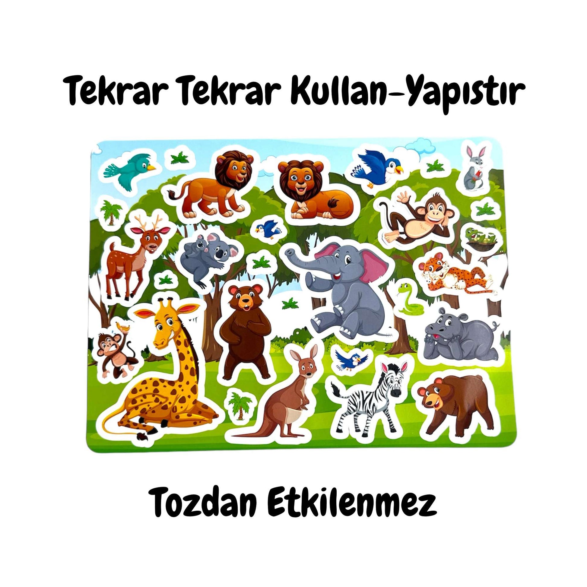 Lino Tekrar Tekrar Kullanılabilen Sticker Anımal Paradıse LS-302-2