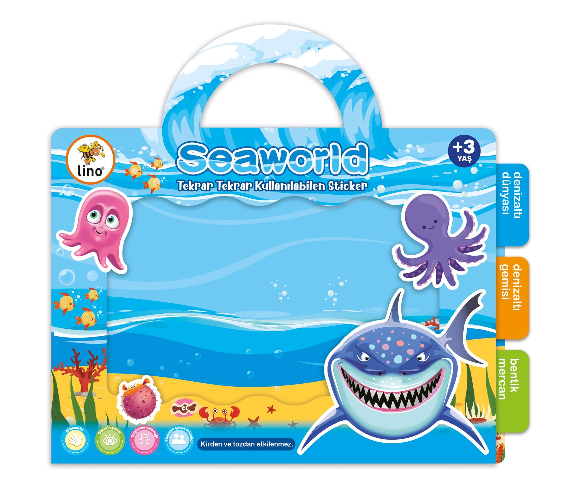 Lino Tekrar Tekrar Kullanılabilen Sticker Seaworld LS-300-1