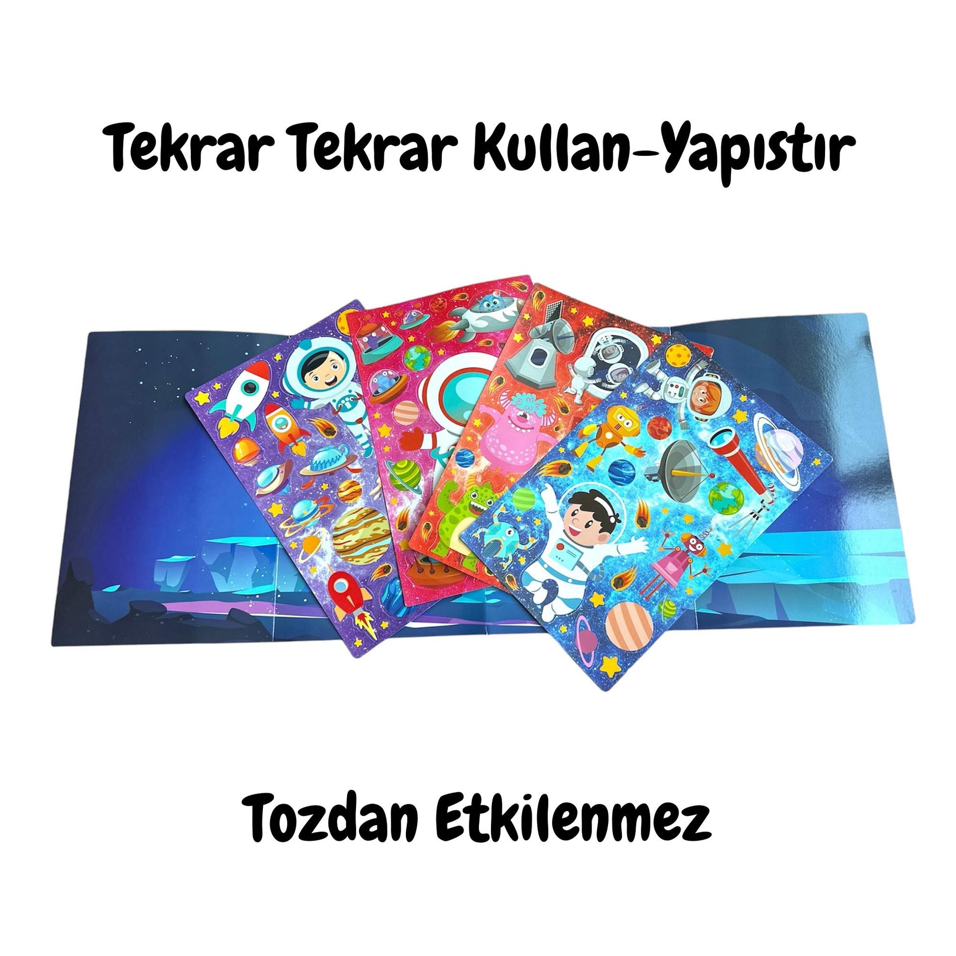 Lino Tekrar Tekrar Kullanılabilen Sticker Seti Space LS-400