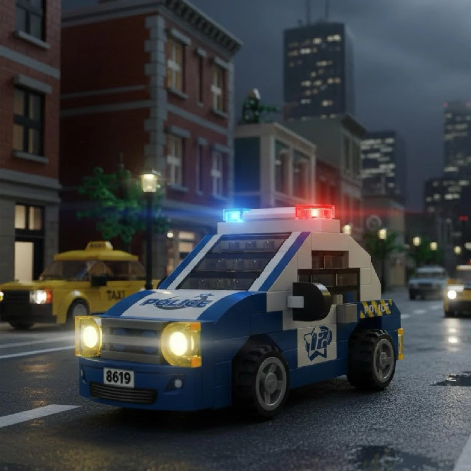 Loz 8619 Mikro Blok Çanta Polis Arabası-4
