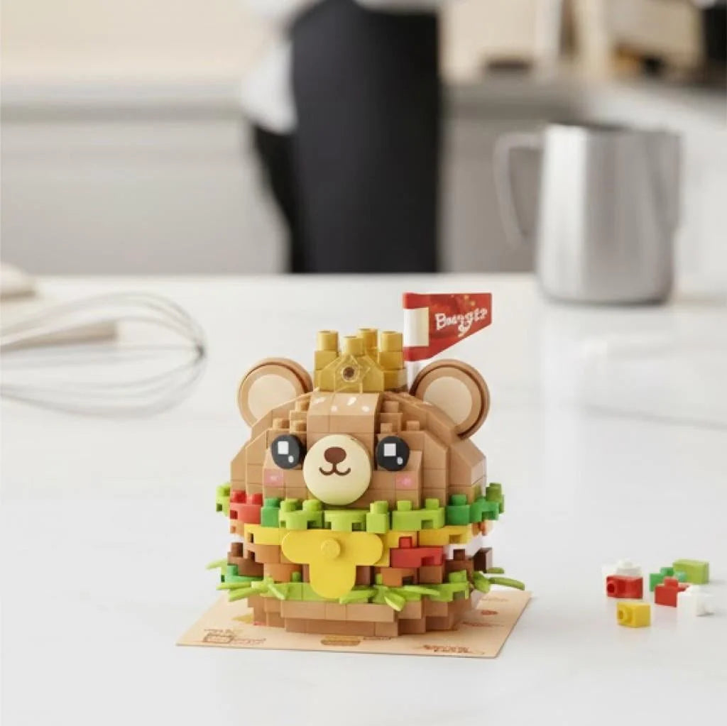 Loz Ayılı Burger 260 Parça Block Oyuncak Lz8812-1