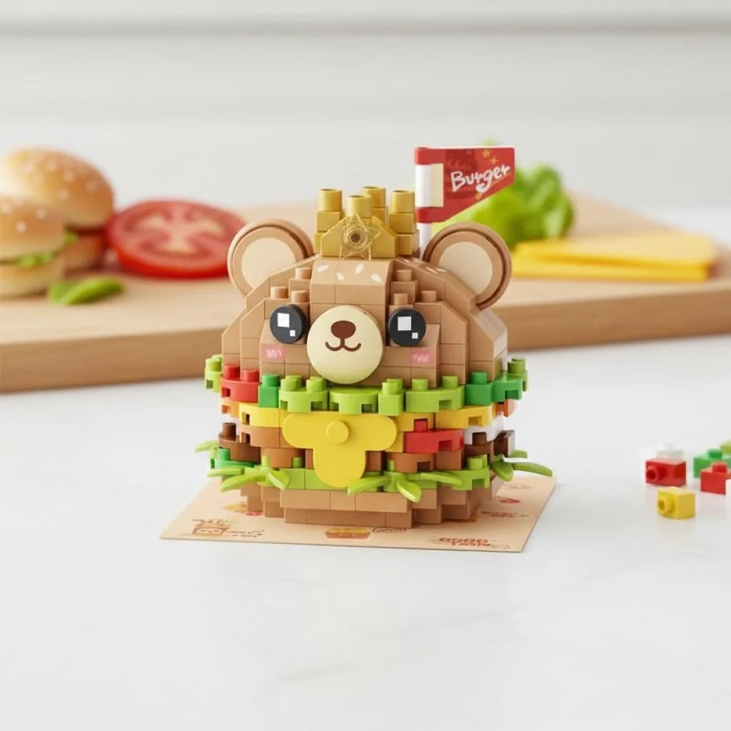 Loz Ayılı Burger 260 Parça Block Oyuncak Lz8812-2