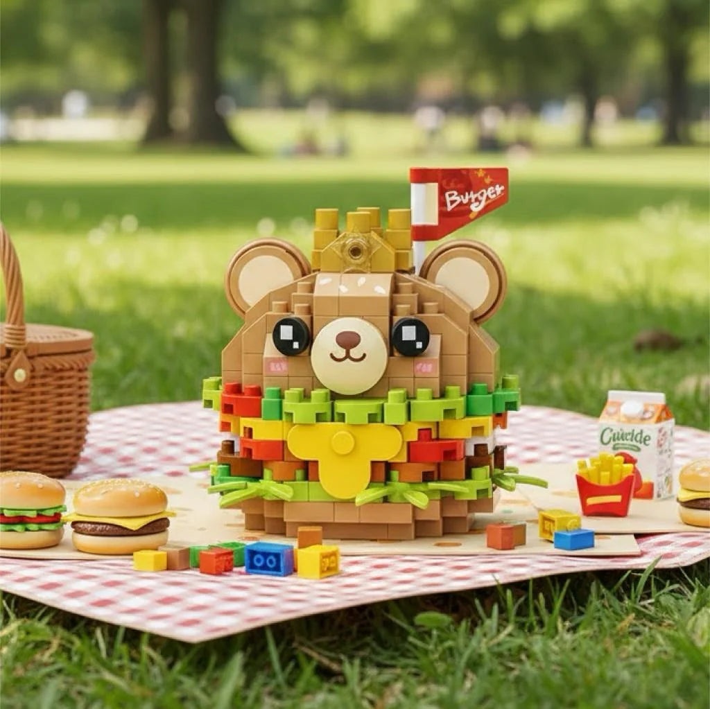 Loz Ayılı Burger 260 Parça Block Oyuncak Lz8812-3