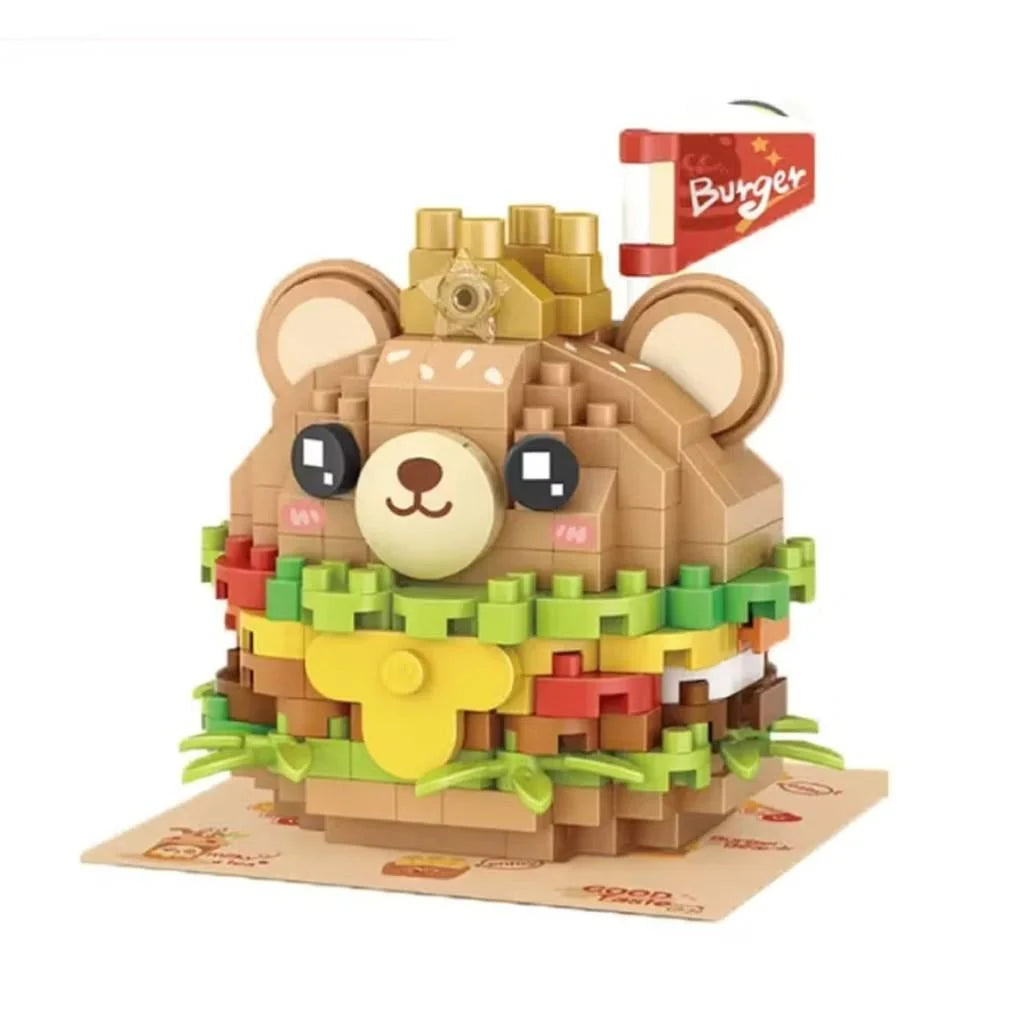 Loz Ayılı Burger 260 Parça Block Oyuncak Lz8812-4
