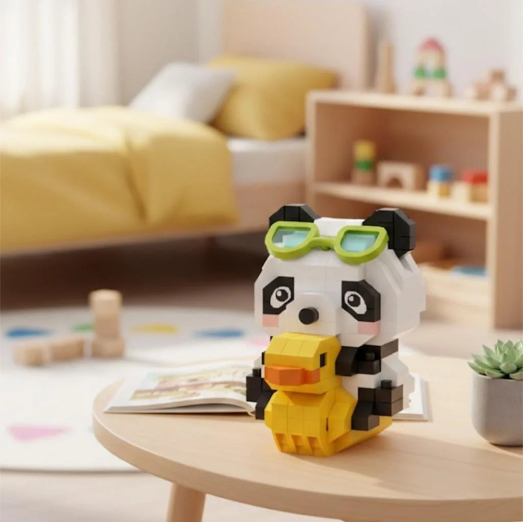 Loz Blok Oyuncak Ördekli Panda 190 Parça Mini Poş Lz-8634-2