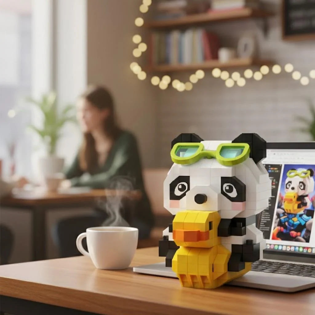 Loz Blok Oyuncak Ördekli Panda 190 Parça Mini Poş Lz-8634-4