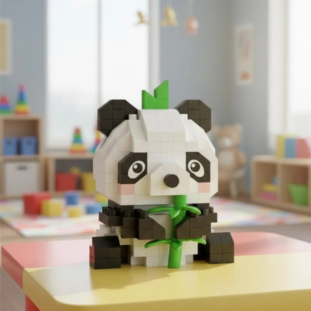 Loz Blok Oyuncak Panda 170 Parça Mini Poşet Lz-8633-2