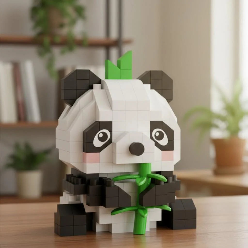 Loz Blok Oyuncak Panda 170 Parça Mini Poşet Lz-8633-3