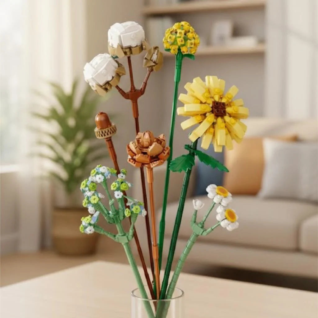 Loz Ebedi Çiçekler Pamuk Papatya Gerbera 646 Parça Block Oyuncak Lz1670-3