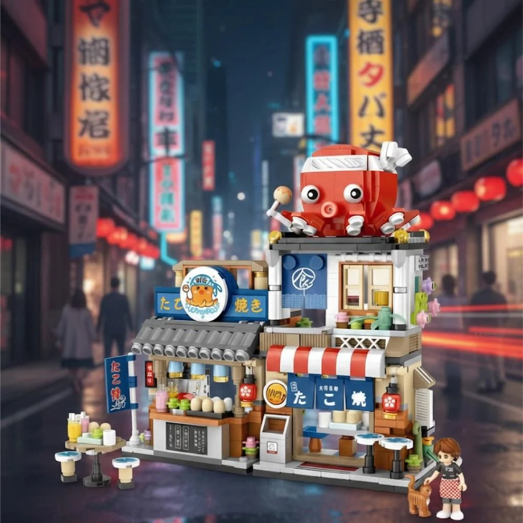 Loz Japon Katlanır Yemek Sokağı 722 Parça Block Oyuncak Lz1218-2