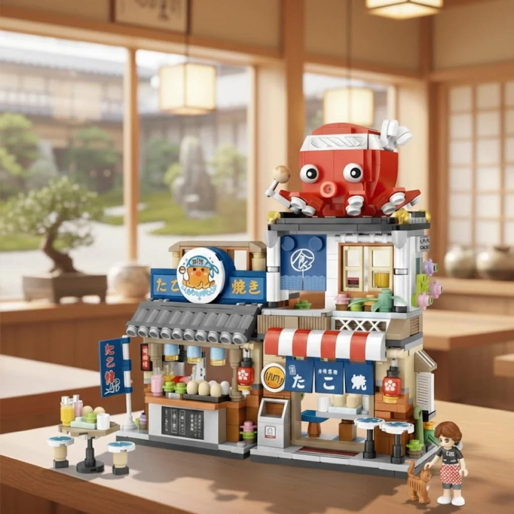 Loz Japon Katlanır Yemek Sokağı 722 Parça Block Oyuncak Lz1218-4