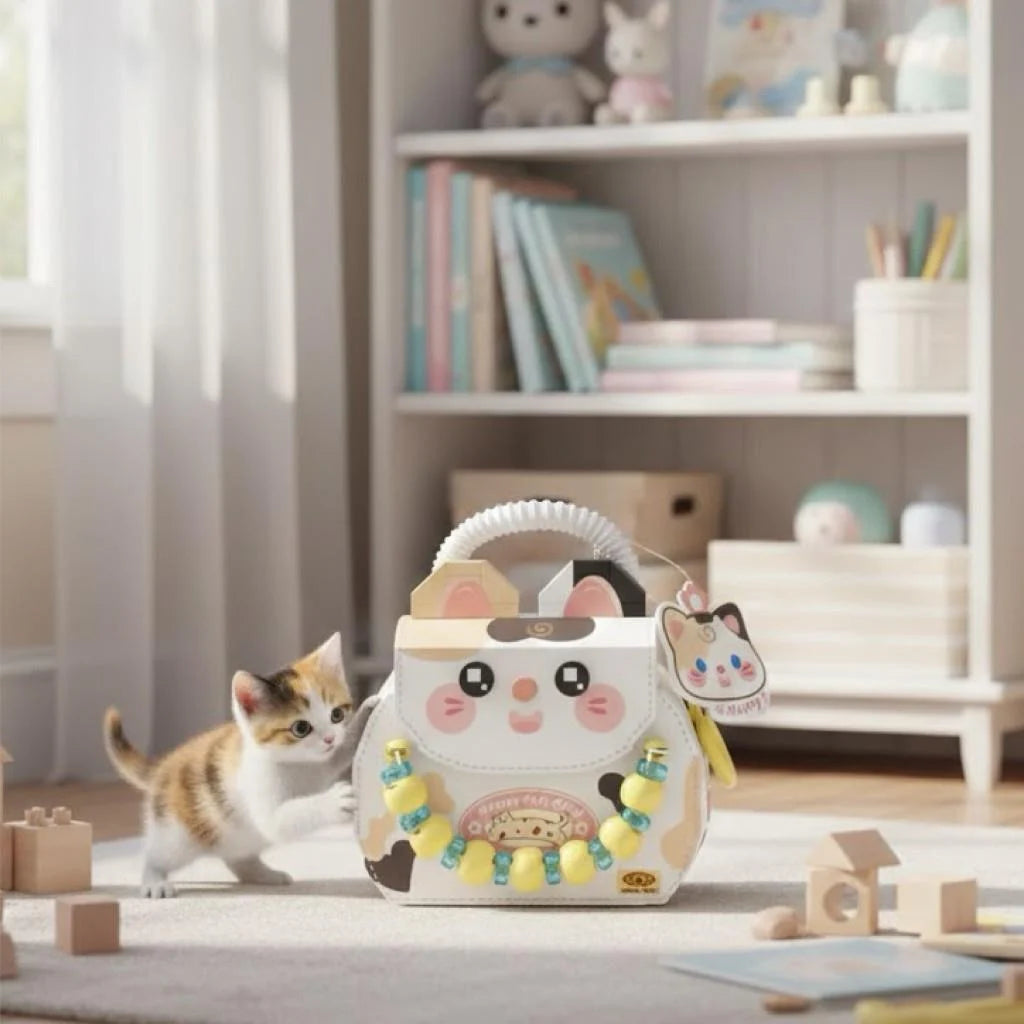 Loz Kedi Figürlü Meyve Çantası 360 Parça Oyuncak Lz8843-4