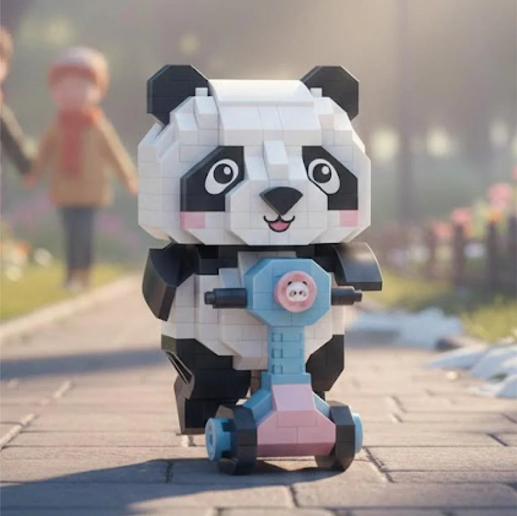 Loz Panda Scooter 320 Parça Block Oyuncak Lz8801-1