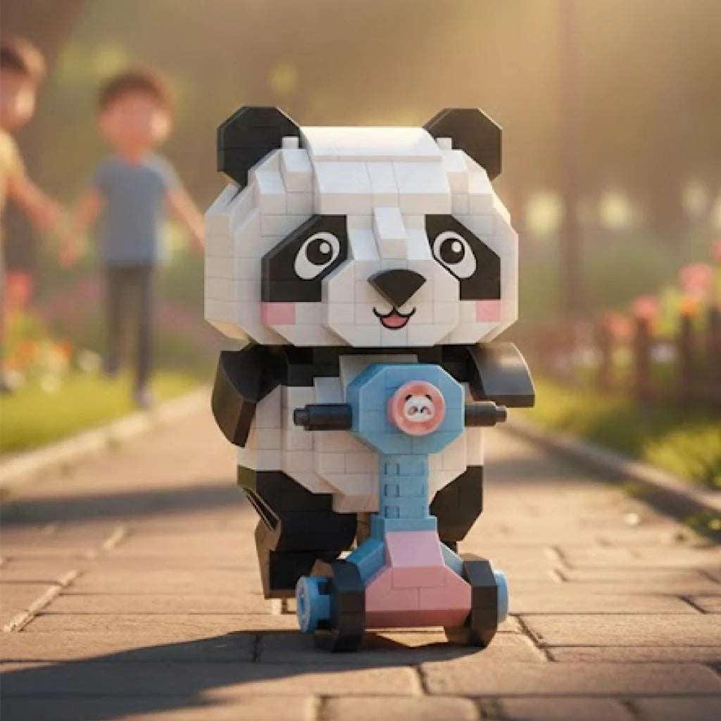 Loz Panda Scooter 320 Parça Block Oyuncak Lz8801-2