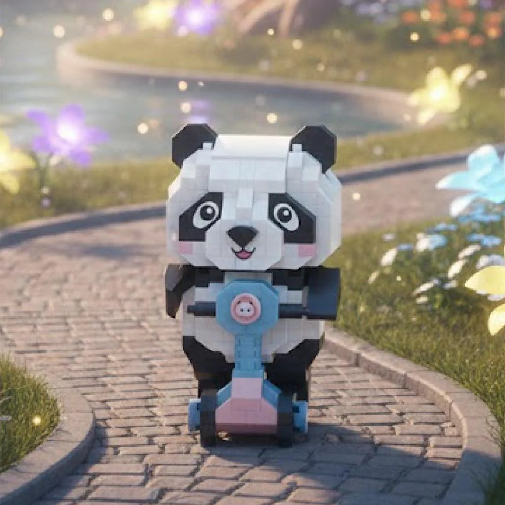 Loz Panda Scooter 320 Parça Block Oyuncak Lz8801-4