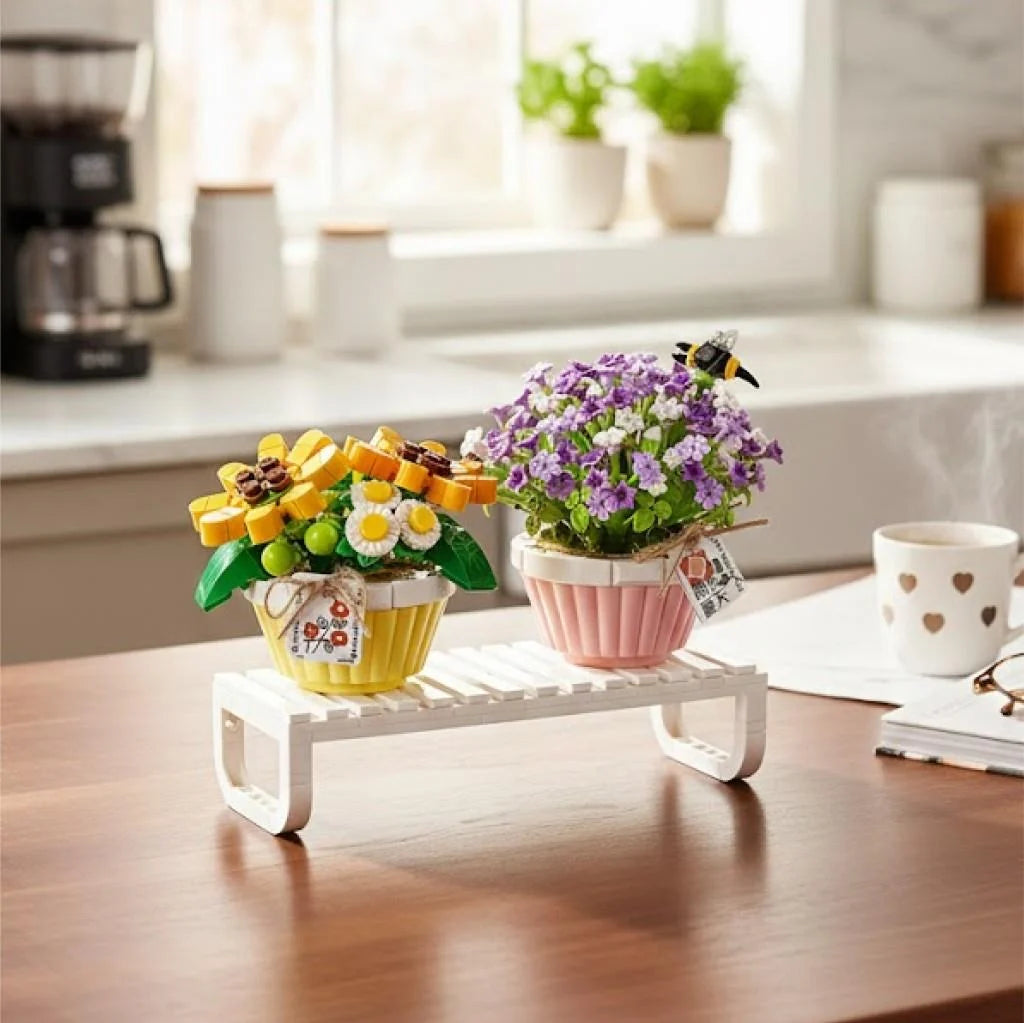 Loz Saksıda Çiçekler 534 Parça Block Oyuncak Lz1674