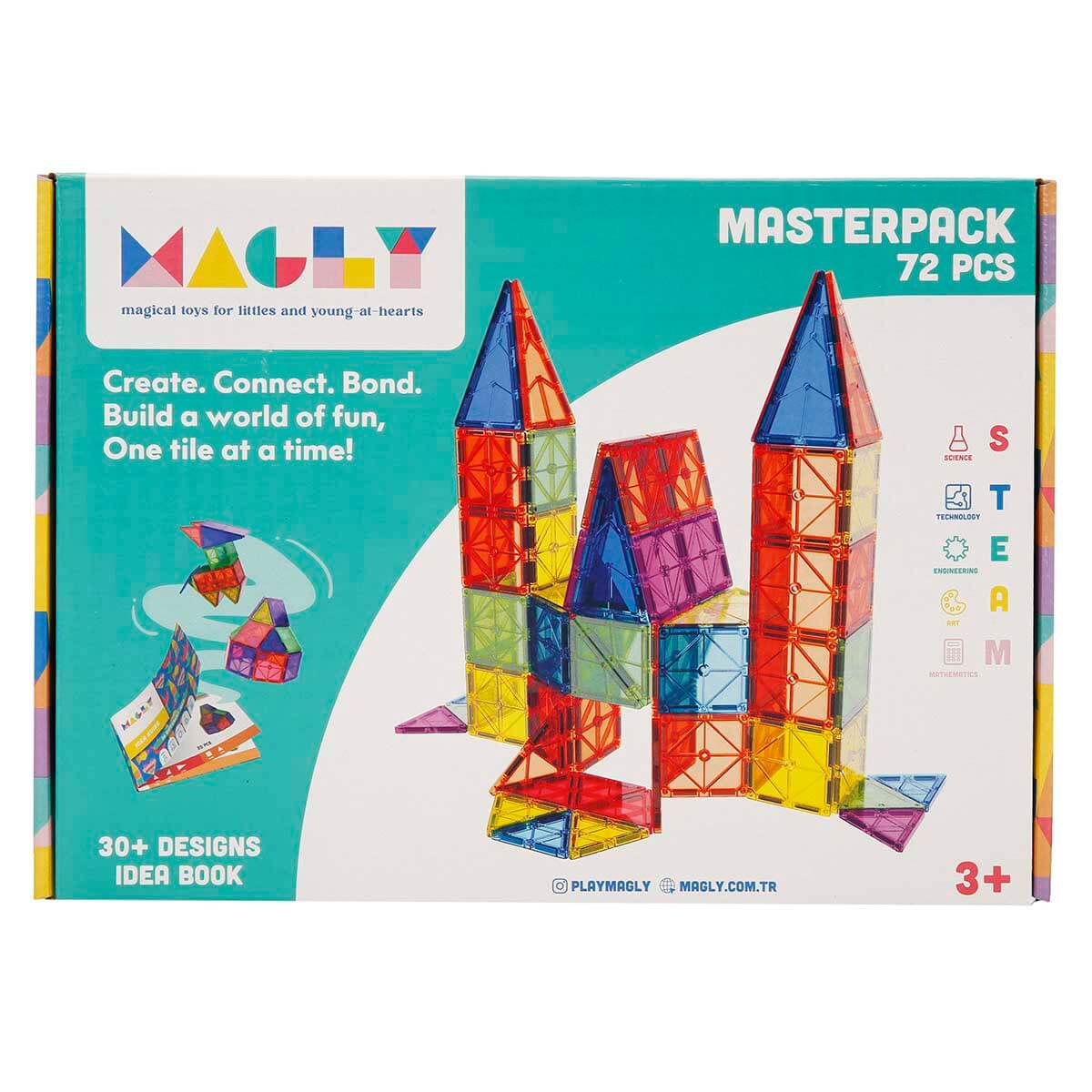 Magly Manyetik 3 Boyutlu Yapı Blokları 72 Parça-1