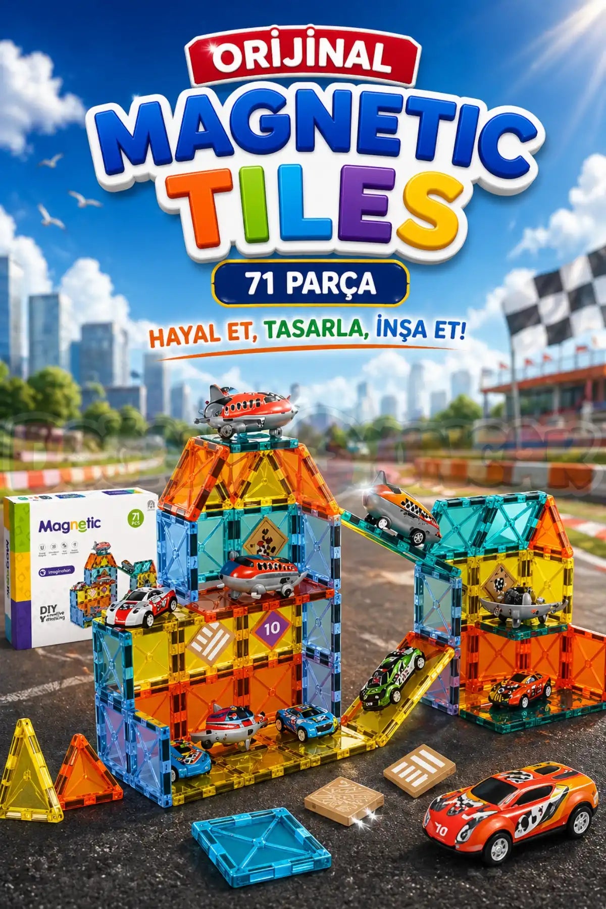 Magnetic Tiles 71 Parça CH1295 7573-1