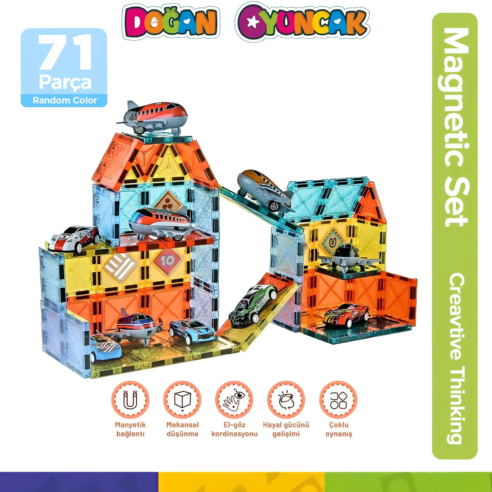 Magnetic Tiles 71 Parça CH1295 7573-3