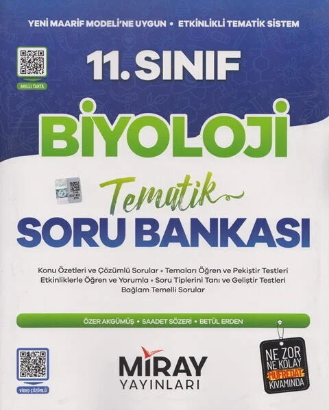 Miray Yayınları 11. Sınıf Biyoloji Maarif Model Tematik Soru Bankası-1