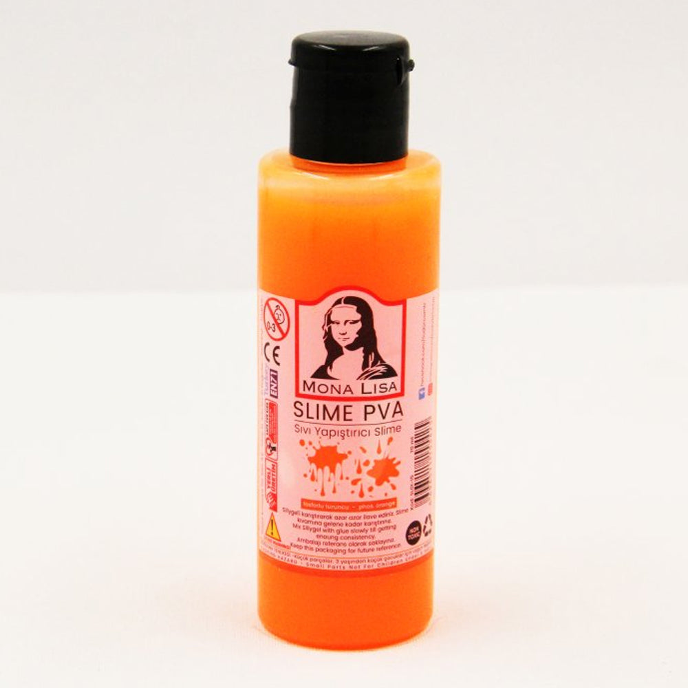 Mona Lisa Sıvı Yapıştırıcı Slime 70 ML Fosforlu Turuncu-1