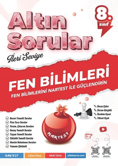Nartest Yayınları 8. Sınıf Altın Sorular Fen Bilimleri Soru Bankası-1