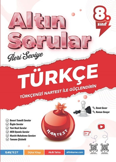 Nartest Yayınları 8. Sınıf Altın Sorular Türkçe Soru Bankası-1