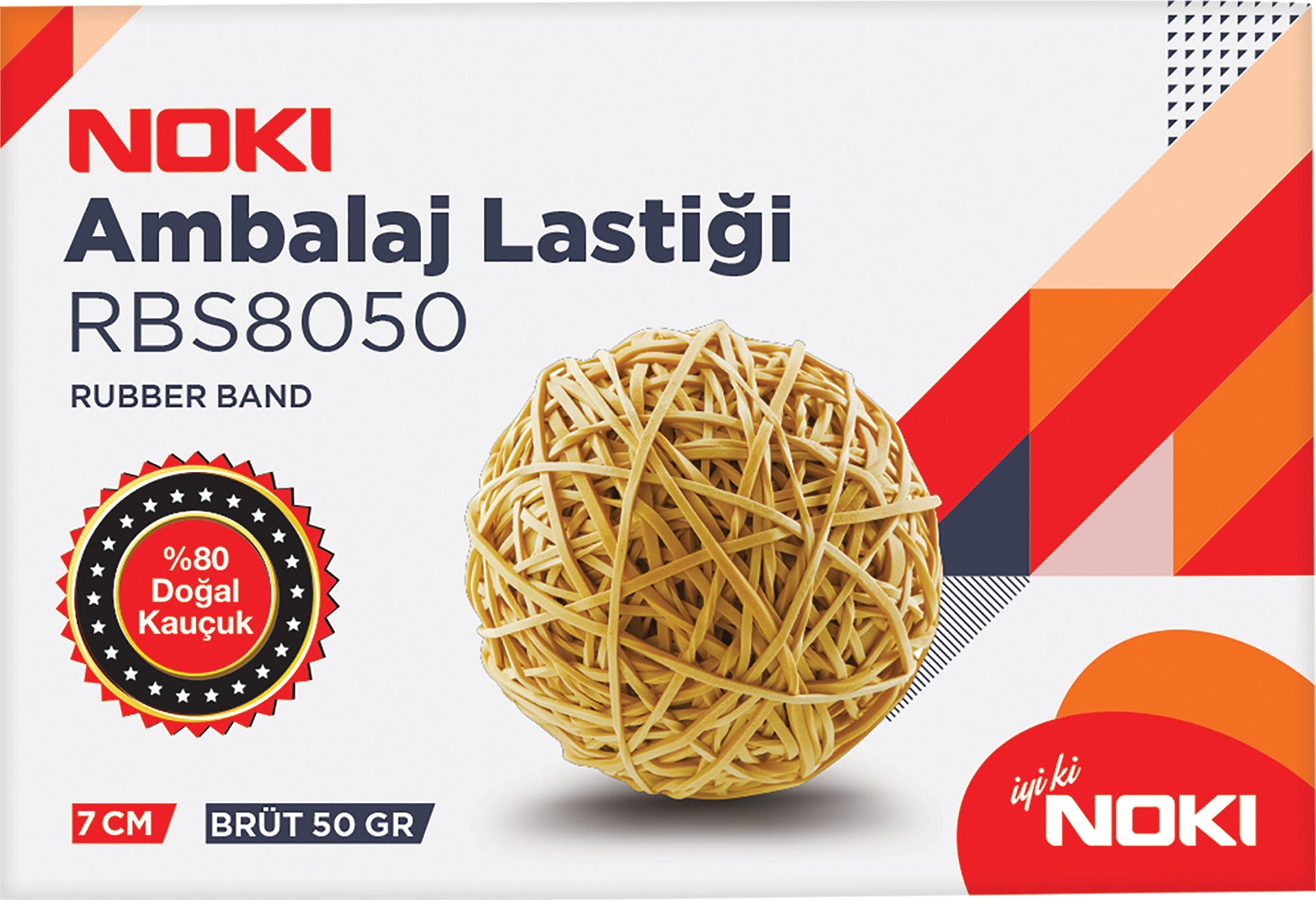Noki Ambalaj Lastiği Kauçuk 8 CM 50 GR 8050