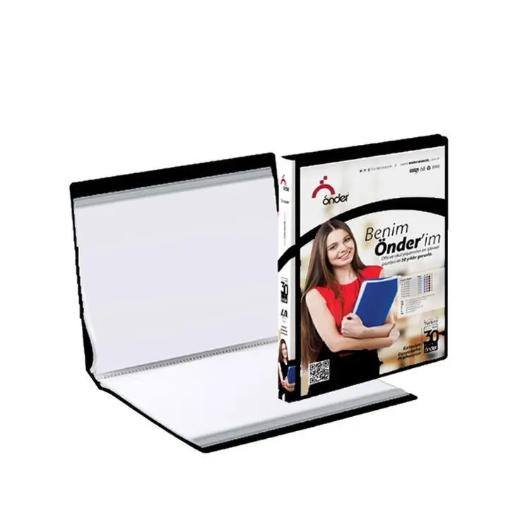 Önder Raınbow Colors 2 Halkalı Pvc Siyah-1