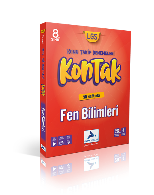 Paraf Yayınları LGS 8. Sınıf Fen Bilimleri Kontak Konu Takip Denemeleri-1
