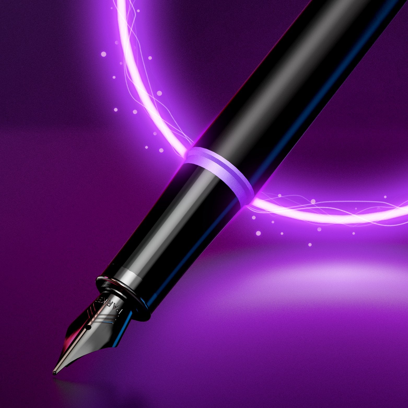 Parker Dolma Kalem IM Profesional Siyah-Mor Bt-7