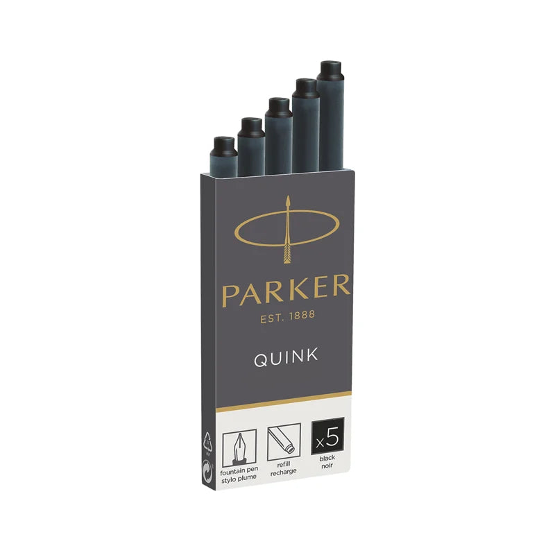 Parker Dolma Kalem Kartuşu Quink Siyah 5 Lİ 1950382-1