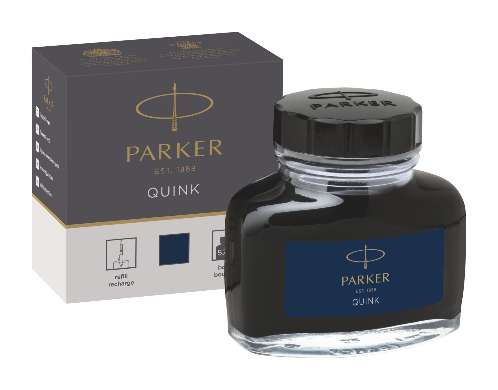 Parker Dolma Kalem Mürekkebi Quink 57 ML Mavi-Siyah 1950378-1