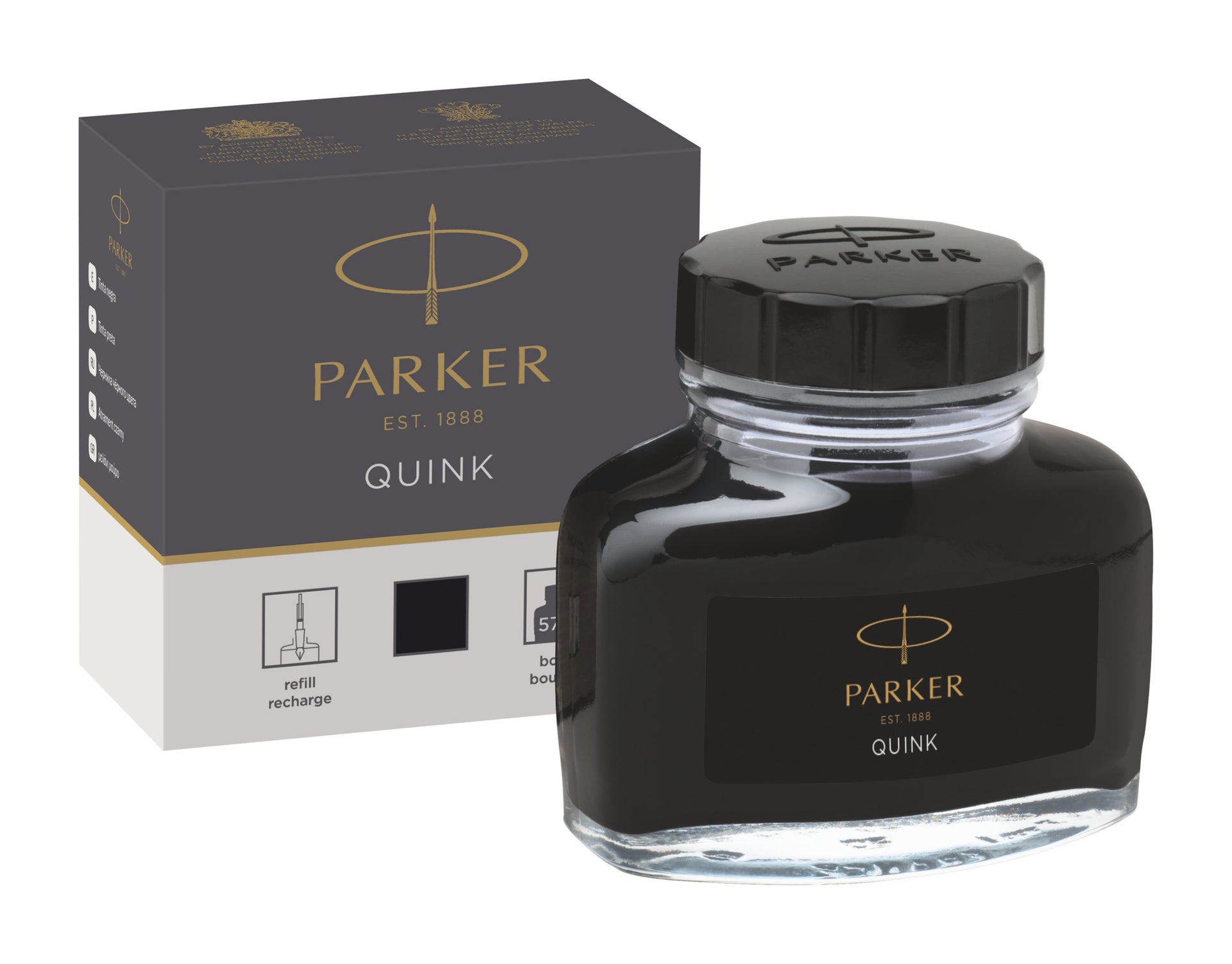 Parker Dolma Kalem Mürekkebi Quink 57 ML Siyah 1950375